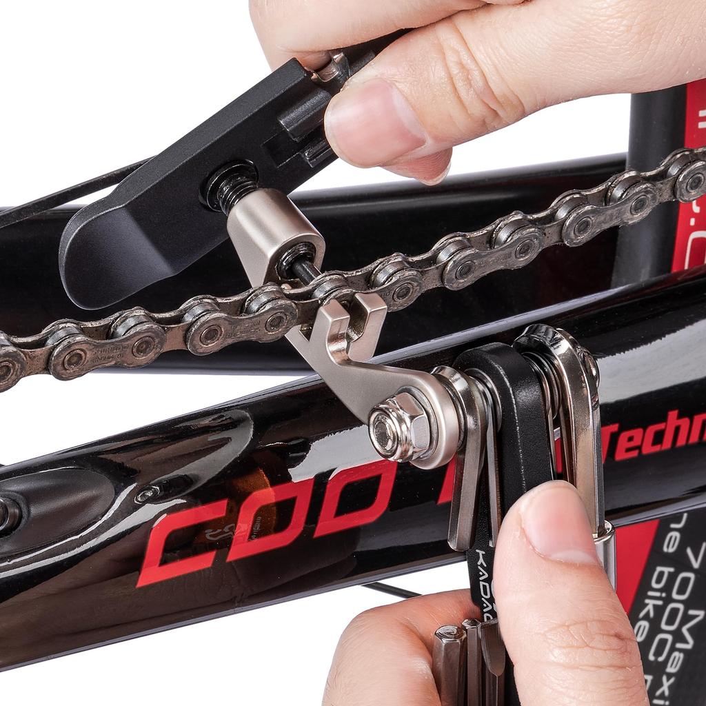 Bike Multi-Tool - Bike Chain ToolTorxHexDriver - Bicycle Multi-Tool Kit Compact and Lightweight Road Bike and Mountain Bike Repair Tools (Black)
