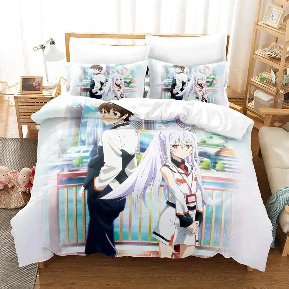 Lightweight Elegant 3D Print Anime Plastic Memories Isla Bed Size Boy Adult King Queen Quilt Comforter