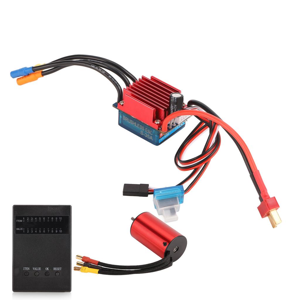 2845 Brushless Motor Set 3700KV Waterproof Brushless Motor 35A Brushless ESC with ESC Programming Card for 1 12 RC Car