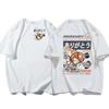 2025 Men T-shirts Intrage Japan Kanji Cartoon T-shirt Fun Graphics Kawaii Clothing Streetwear Peach Khaki Top Large Harajuku Top