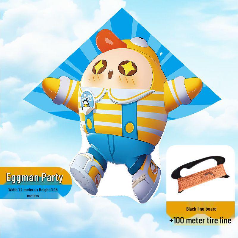 

2025 Blue Egg Boy Cartoon Kite: Easy-to-Fly, Light Breeze Model for Kids & Adults, Cute Weifang Design.