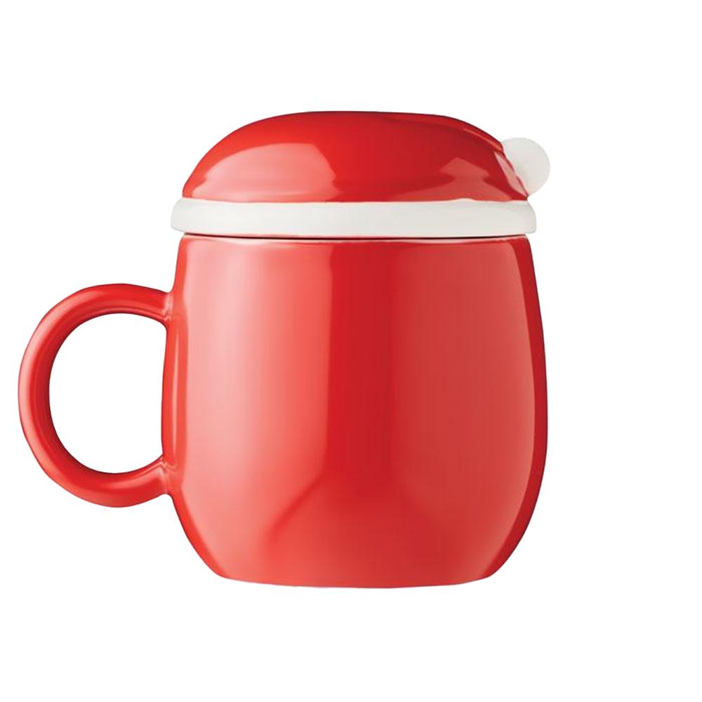 MidOcean Santa Ceramic 370ml Mug With Lid