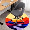 1pc Sunset Landscape Round Chair Mat Office Area Rug - Non-Slip, Floor Mat for Office, Bedroom, Ideal Home Decor Gift P0105001