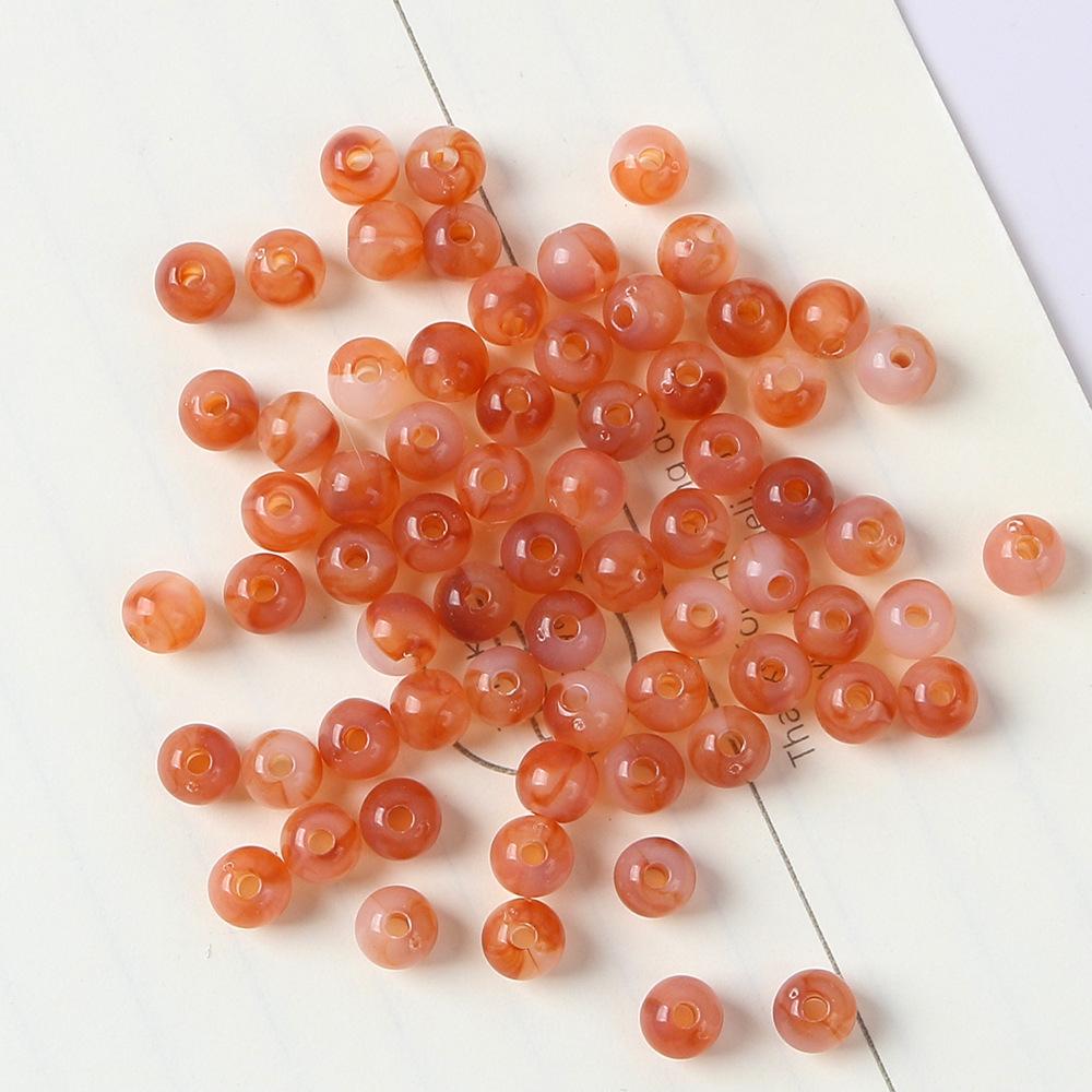 6-12Mm Imitation Natural Stone Acrylic Round Beads Loose Beads Diy Bracelet Necklace Jade Beaded Bracelet Jewelry Accessories