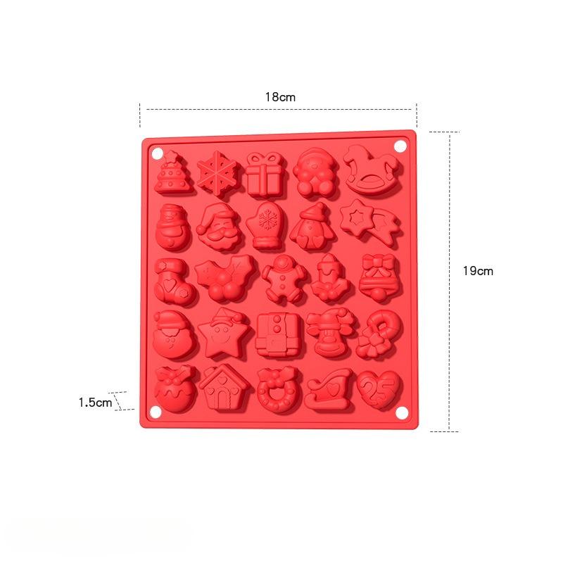 Christmas Silicone Baking Mold for Candy Chocolate Making Santa Tree Shapes Food Grade Non Stick Mold for Home Kitchen Holiday