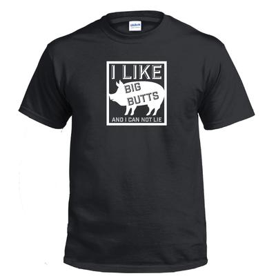 I Like Big Butts Can Not Lie Pig BBQ Chef Foodie Shirt Gift Cotton T-Shirt