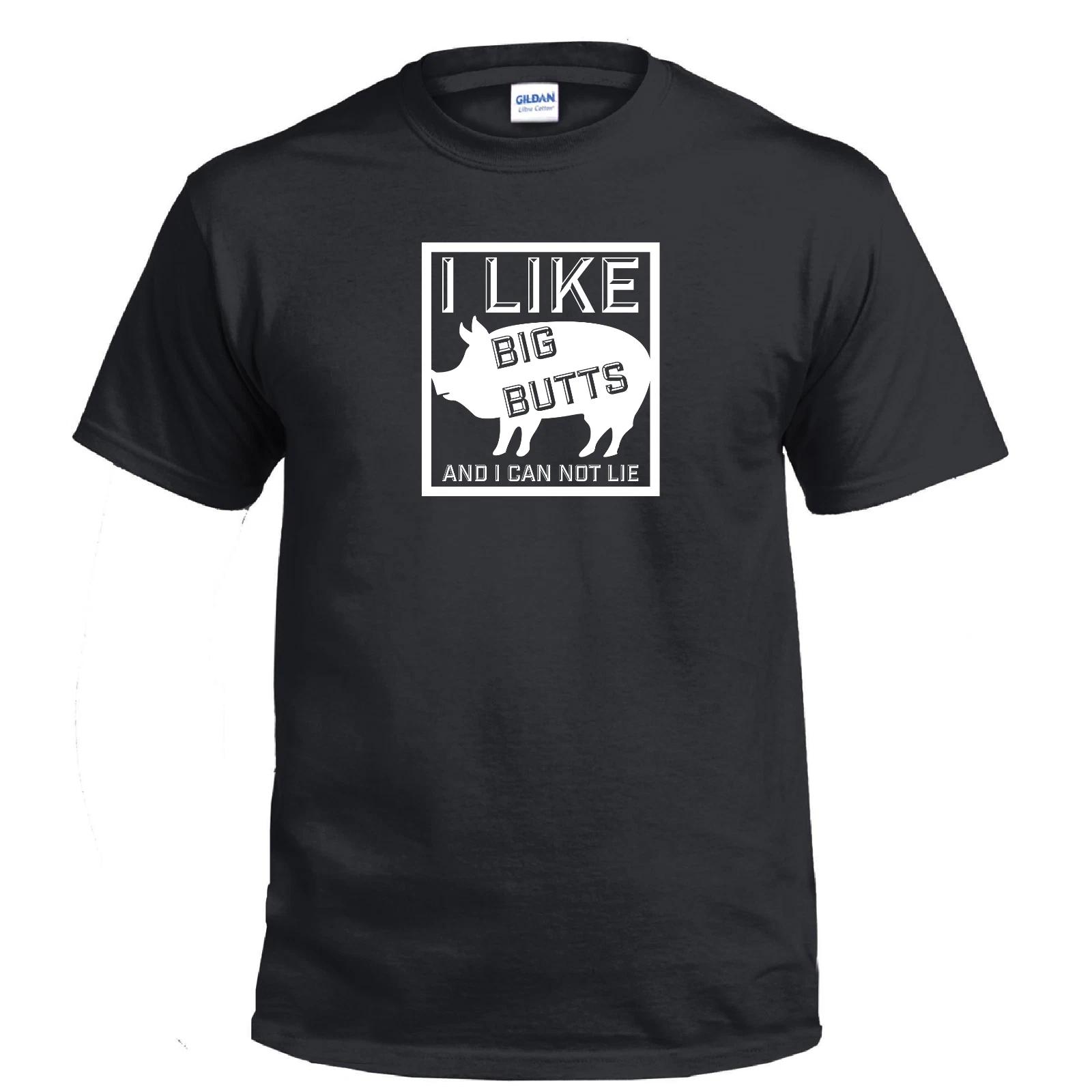 I Like Big Butts Can Not Lie Pig BBQ Chef Foodie Shirt Gift Cotton T-Shirt XL