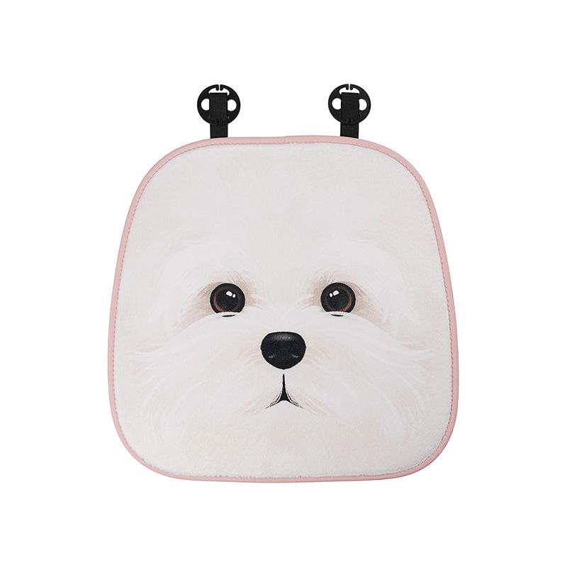 Милая Собака Подушка на Автомобильное Сиденье Плюшевая Толстая Теплая Подушка для Шеи на Автомобильное Сиденье Зимний Противоскользящий Чехол на Автомобильное Сиденье Подушка на Спинку Поясничная Поддержка