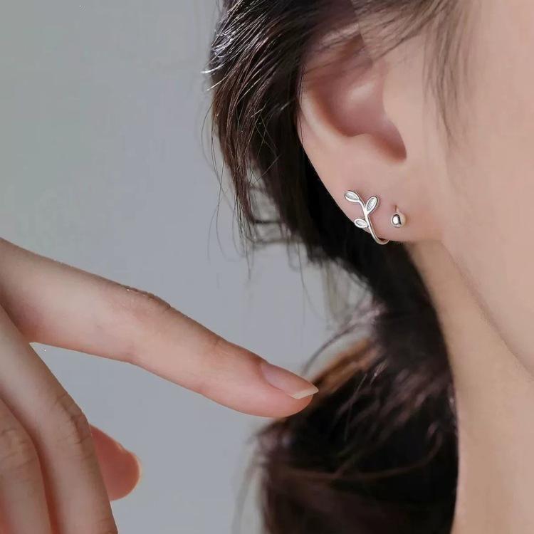 Fresh Leaf Spiral Earrings - Minimalist, High-End Light Luxury Design for Women, 2026 Style