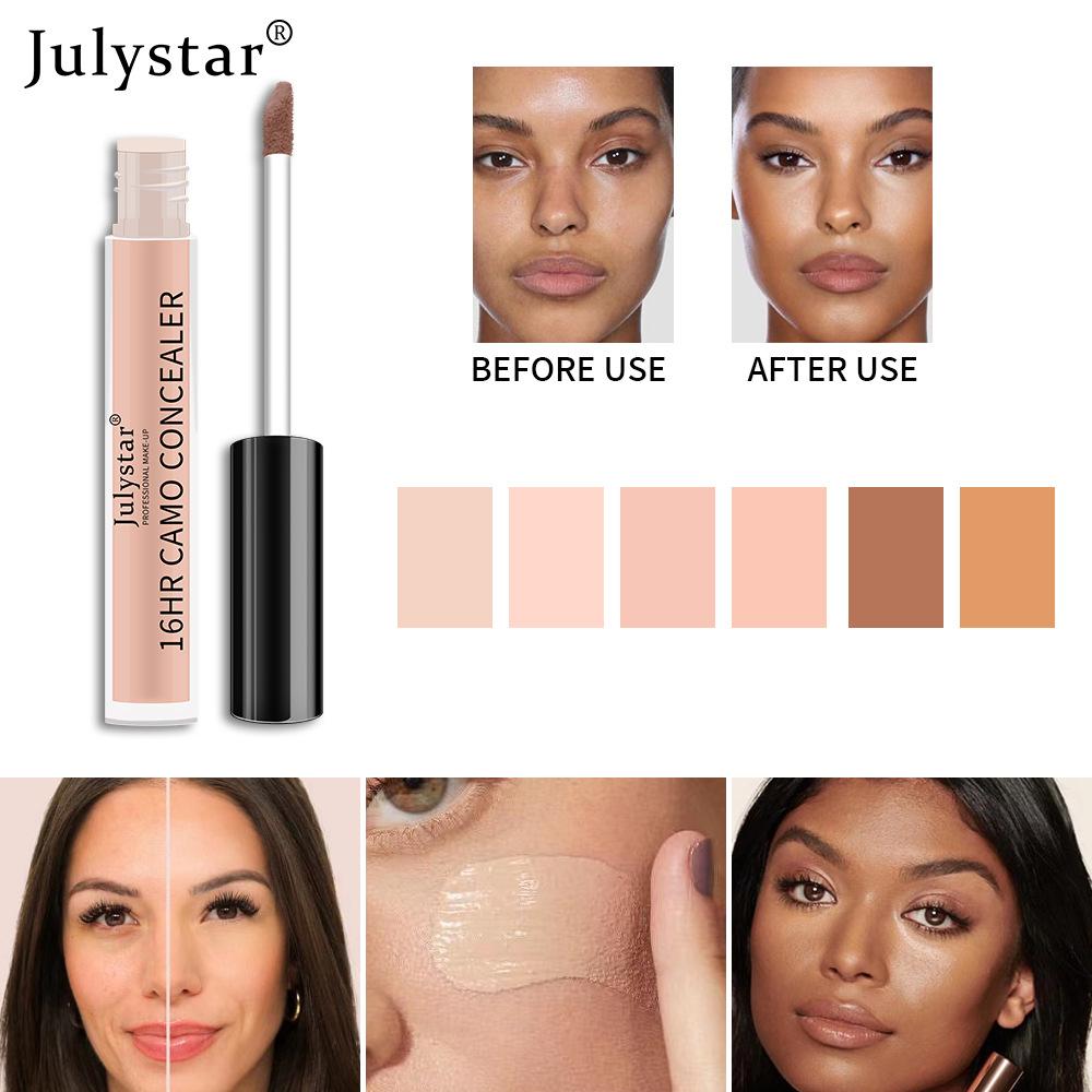 JULYSTAR Makeup Powder Foundation Concealer Long -lasting No Makeup Powder Foundation Powder Cream Beauty