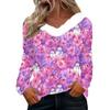 Long Sleeve Shirts For Women Cute Tops Christmas Prints Tees Blouses Casual Plus Size Basic Tops Pullover