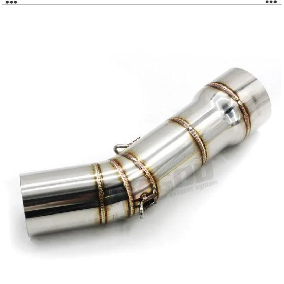 For DUCATI Diavel 60mm 51mm 1200 Motorcycle Exhaust Escape Moto Tube Muffler Connection Elbow Middle Link Pipe Pit Bike