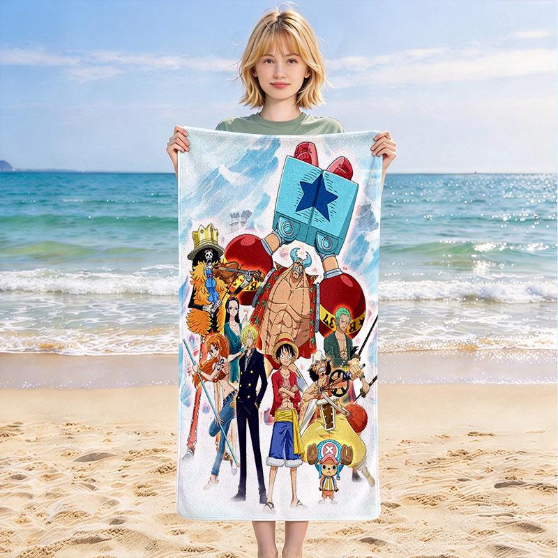 One Piece Stylish Digital Printing Beach Towel Quick‑Drying Absorbent Blanket for Beach Pool Gym Travel C376