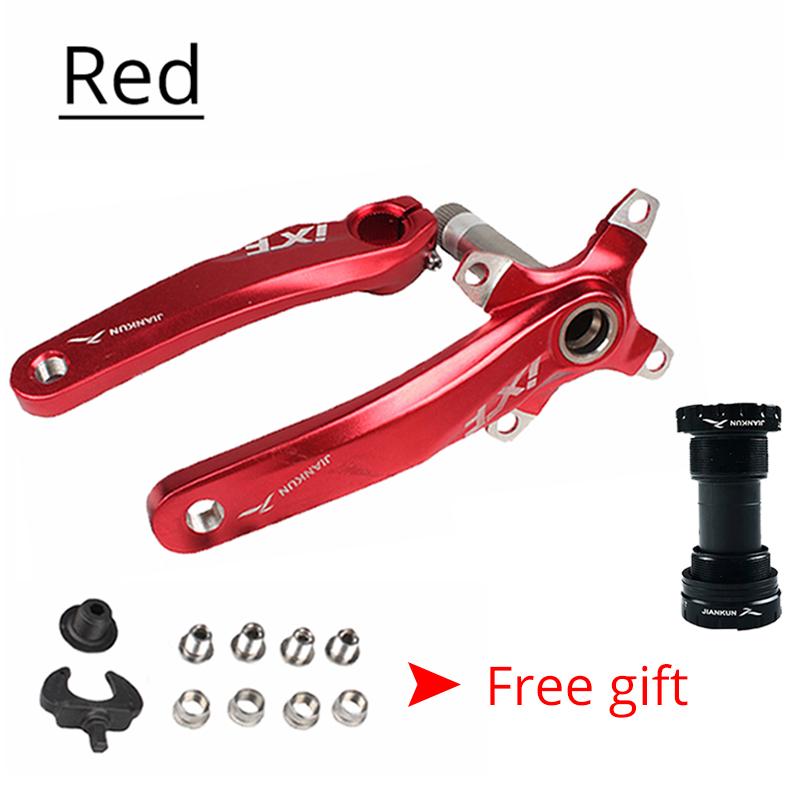 JIANKUN 104BCD Crank Aluminum Alloy 170mm MTB Crank Fit 104/64BCD Bicycle Crankset Bicycle Integrated Cranks With Bottom Bracket