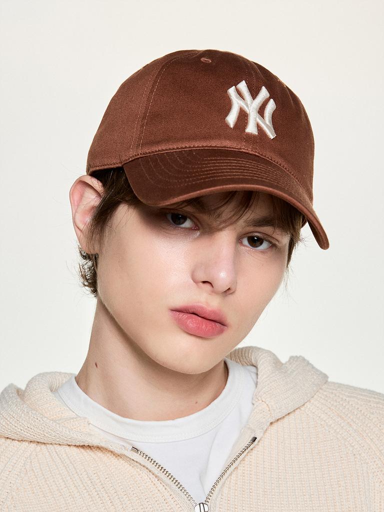 Emelbi Ace Unstructured Ball Cap Ny (L.Brown)