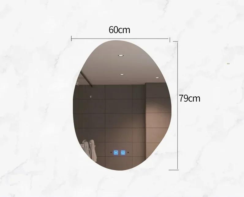 

Аксессуары Светильник Зеркало Нестандартный Дизайн Настенный Клей Комод Зеркало Для Ванной Комода Большое Умное Ванные Espelho Декоративные HX50DM