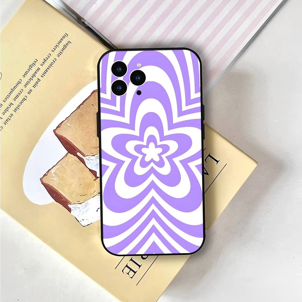 Bunte Herz-Handyhülle für iPhone 15, 16, 14 Plus, 13, 12, 11, 17 Pro Max, 17 Air, Schwarz, weich