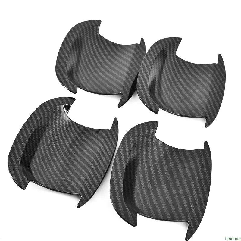 Carbon Fiber Chrome Car Door Handle Cover Bowl Trim For Volkswagen VW Golf 6 MK6 2009 2010 2011 2012 2013 Styling Accessories