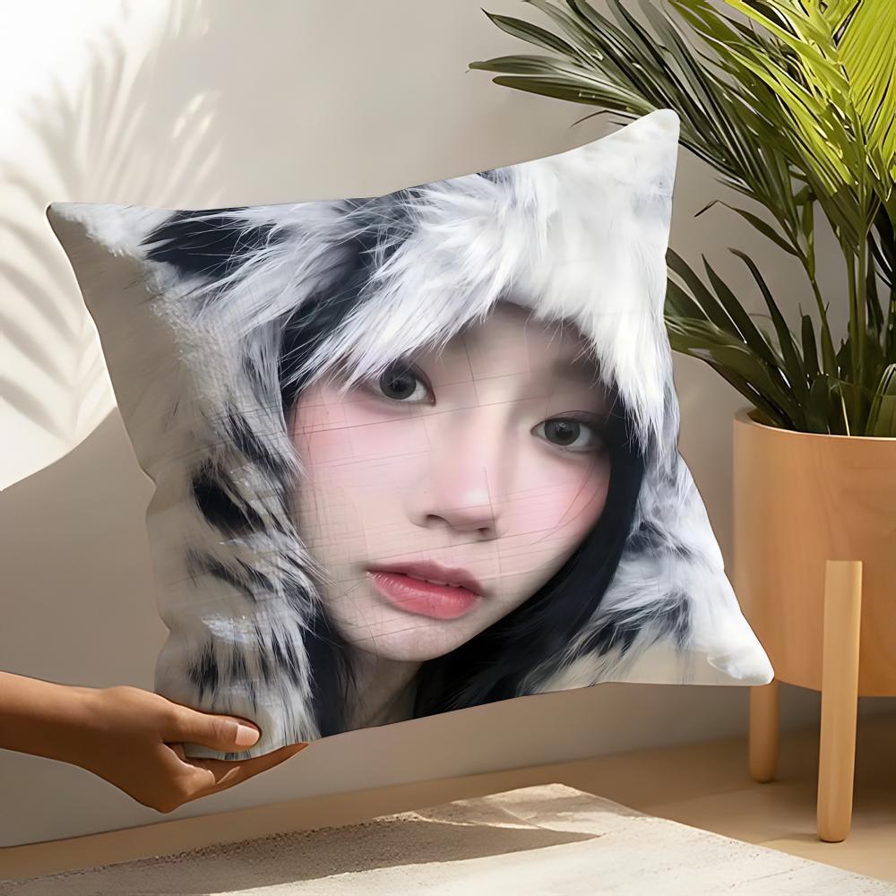 Beautiful Singer LLee Hyeri Pillow Case Linen Cushion Covers For Decorative Sofa Home Pillows Case Car Chair Pillows Cases