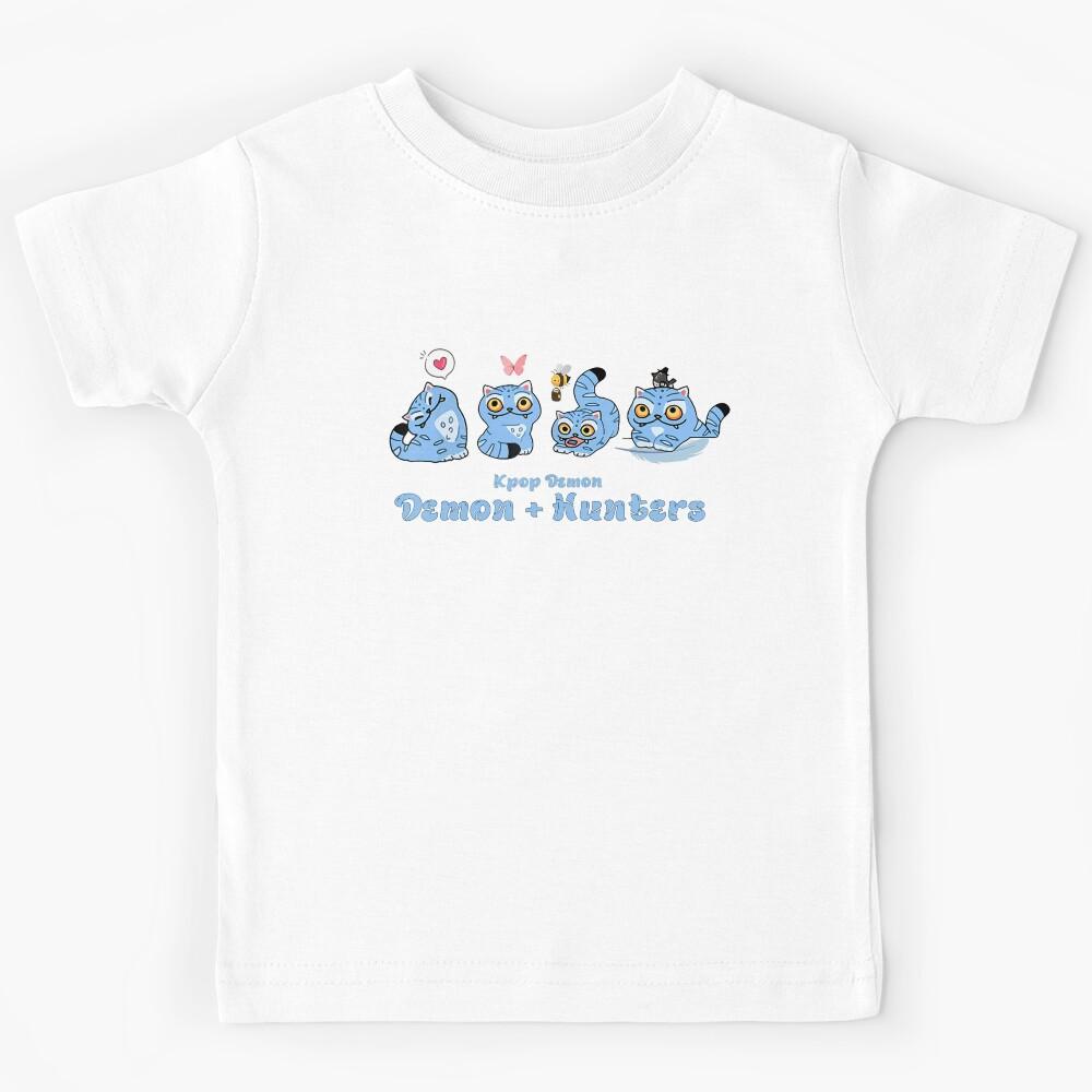 Funny Blue Cat Silly Movie Music Kids T-Shirt 110