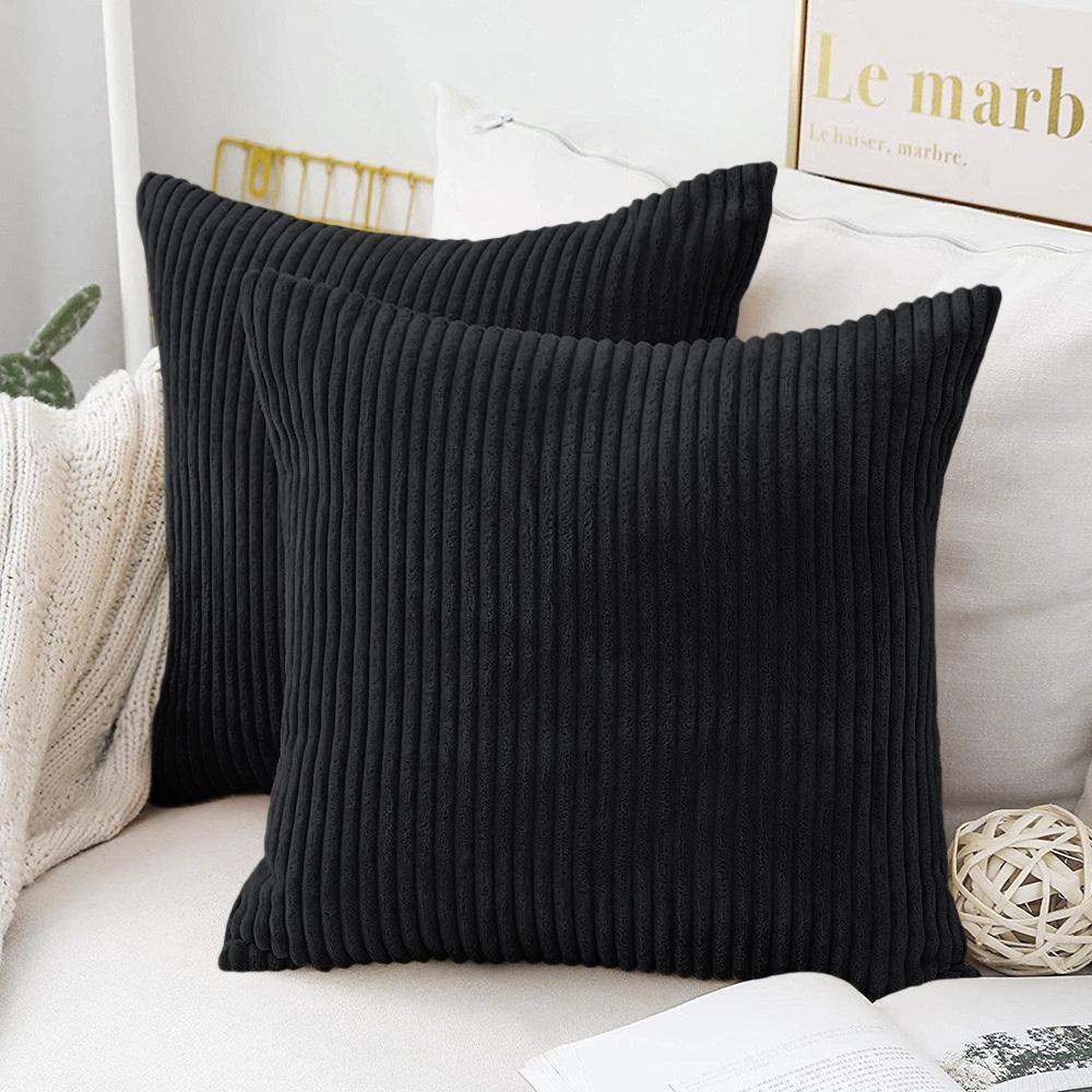 Mjuk Plysch Flanell Kuddfodral Manchestertyg Kuddfodral 40X40 45X45 50x50cm Fluffigt Soffkuddfodral för Soffa Vardagsrumsinredning