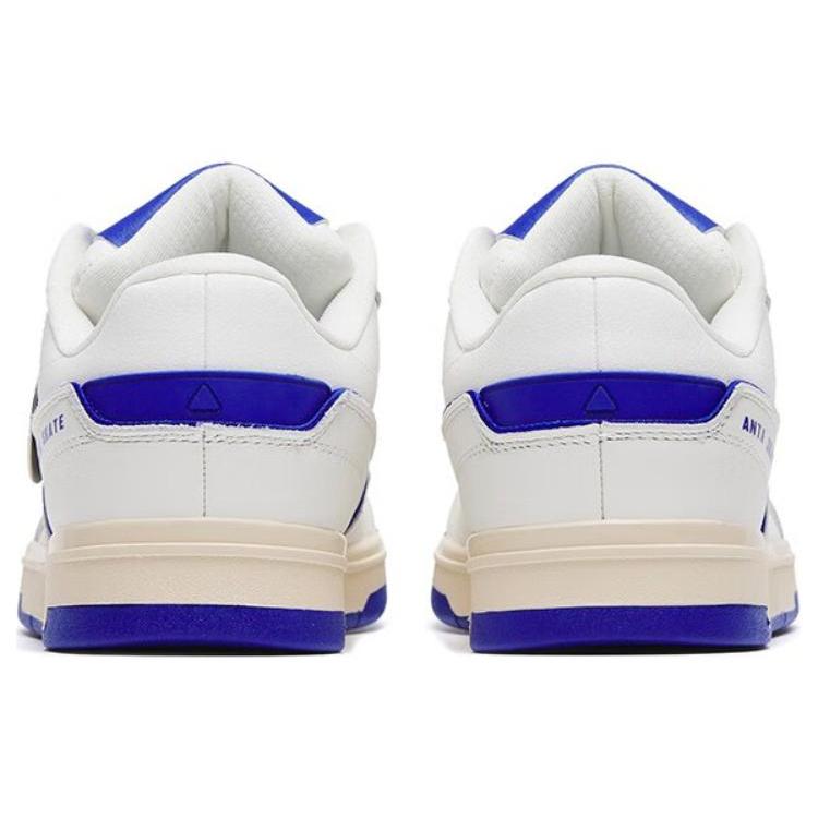 New Anta AOYU Slip Resistant Cushioning Wear Resistant Low Top Skateboard Shoes White Blue 112248026-3