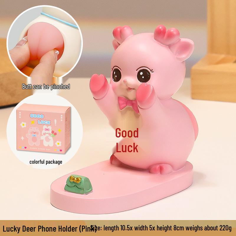 Adorable Kitten Phone Stand: Cute, Relaxing Office Gift for Girls