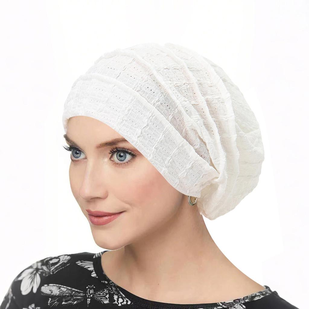 

Polyester Breathable Ladies Headwrap Hat With Simple Style For Casual Wear белый
