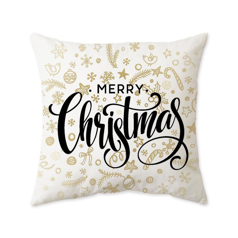 Christmas Atmosphere Cushion Pillow Bedside Sofa Living Room Printed Decorative Letter Pillow Cover