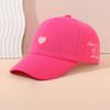 Heart-embroidered Baseball Cap for Girls Breathable Children's Baseball Hat New High Ponytail Cap