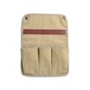 Outdoor Seat Organizers Bag with Triple Pockets Canvas Texture Effortlessly Attachments Foldable for Travel Storage