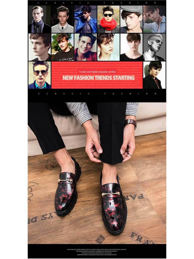 Herren Freizeitschuhe aus Leder im britischen Stil mit runder Spitze für Business und Arbeitskleidung in Schwarz. Perfekt für jugendliche Männer, die glänzende Details zu schätzen wissen.