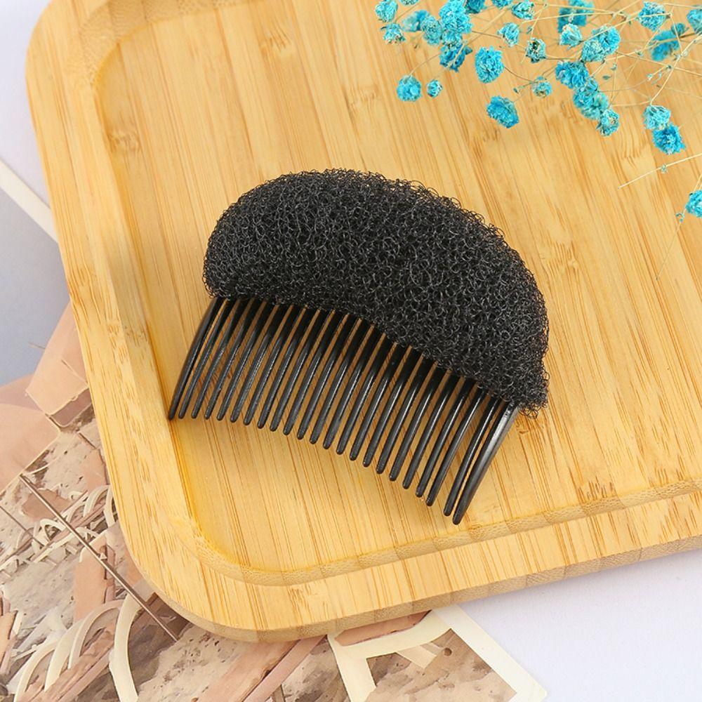 Seamless Fluffy Hair Clip Pad Hair Base Sponge Clip Bun Puff Hair Head Cushion  Women