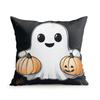 Cute Ghost Of Halloweencushions Pillowcase Polyester Cushion Cover Throw Pillow Sofa Decoration Pillowcover Home Decor