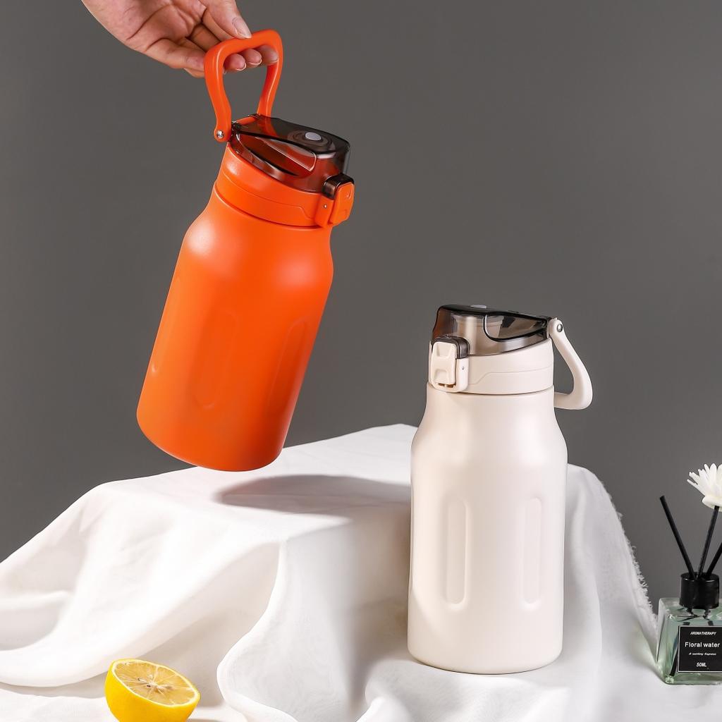 New Fashion Handy Cup Men's and Women's New Large Capacity Thermos Cup Bounce Cover Portable Straight Drink Car Cup