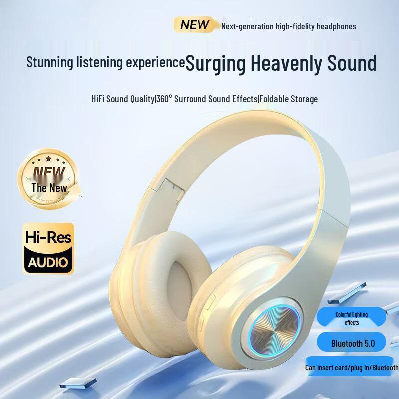 Bluetooth Headphones B39: High-Quality Sound, Luminous Design, Ideal for Music, Gaming, and HD Calls for Men and Women.