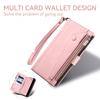ESEBLE Star Series For Samsung Galaxy S25 FE Case Zipper Wallet Leather Stand Phone Cover with Wrist Strap