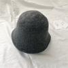 Solid Color Wool Fisherman Hat for Women, Vintage Small Hat, Versatile and Warm Knitted Bucket Hat for Autumn and Winter