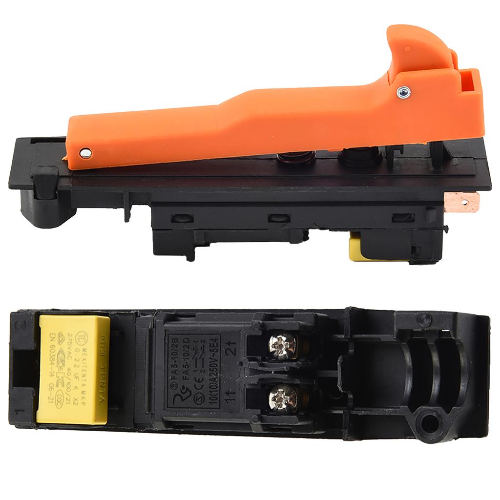 127*31mm Avtrekkerbryter 2 stk/sett Svart For Vinkelsliper