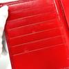 LOEWE anagram Wallet Compact Wallet Folded wallet Leather Red