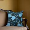 Midnight Strawberry Square Jacquard Pillow Cover for Sofa Office Waist Cushion Cover Home Decorative Pillowcase