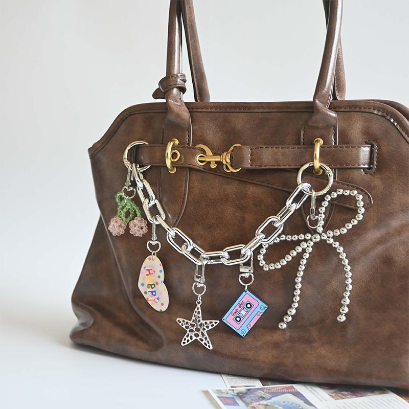 Starfish Bow Heart Keychain Bag Pendant Cute Backpack Decoration Kawaii Cartoon Jewelry Pendants Accessories Gifts