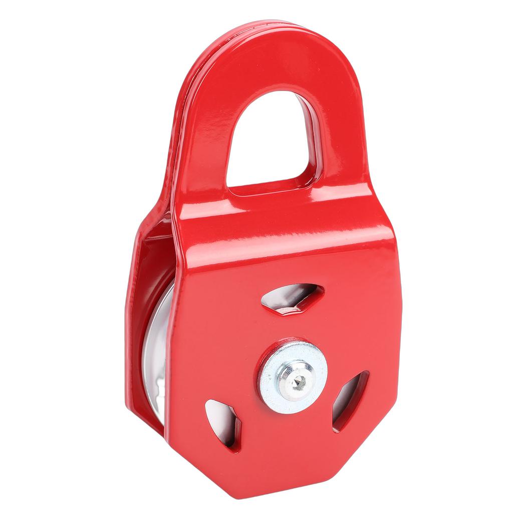 Bloco de Polia de Reboque 8 Toneladas Vermelho Resistente Multifuncional Bloco de Polia de Reboque para Caminhão Trator ATV UTV
