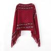 Women's Irregular Tassel Knit Shawl Cardigan