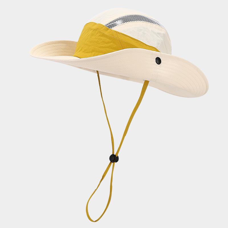 Breathable Unisex Outdoor Mountaineering Hat with Wide Brim for Fishing, Sun Protection, Hiking, Camping, and Western Cowboy Style