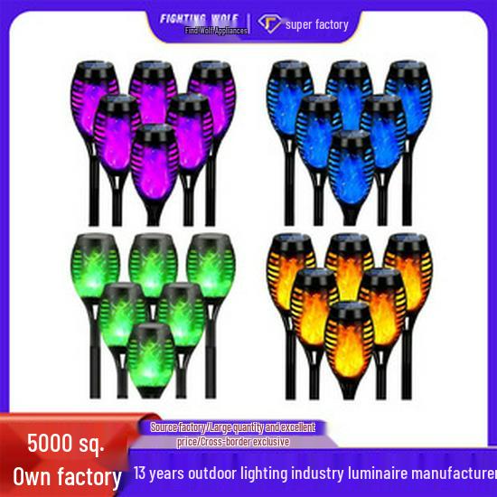 Automatic Solar Garden Lights: Cross-border Outdoor Landscape Lighting with Tungsten Filament for Lawn and Ground Insertion.