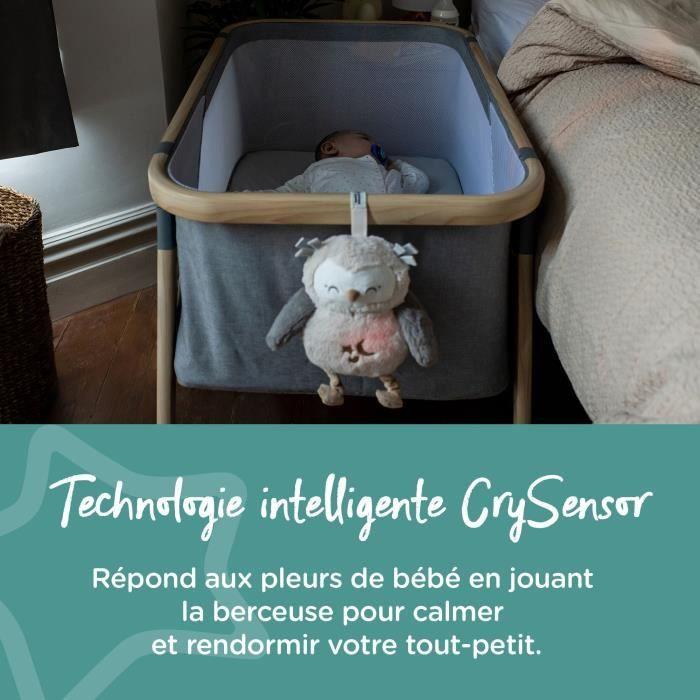 TOMMEE TIPPEE, Peluche veilleuse de luxe avec CrySensor, 6 sons apaisants, USB, lavable en machine, Ollie la Chouette
