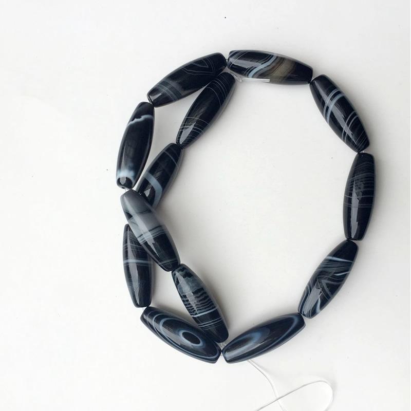 Beads for Jewelry Making measle10X30mm Botswana Agates DIY Christmas Jewelry 15"