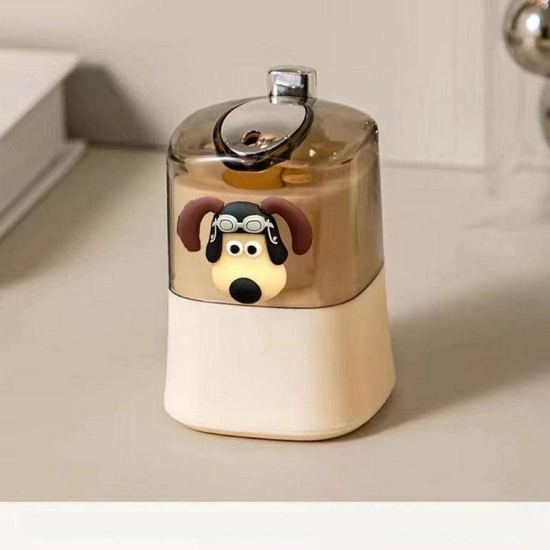 Auto Pop-Up Plastic Toothpick Holder Cute Cartoon Animal Character Toothpick Storage Box Automatic Ejection Toothpick Container