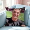 Football Star Julian Alvarez Pillow Case Square DoubleSided Sofa Cushion Cover Bedroom Bedside Pillow